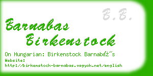 barnabas birkenstock business card